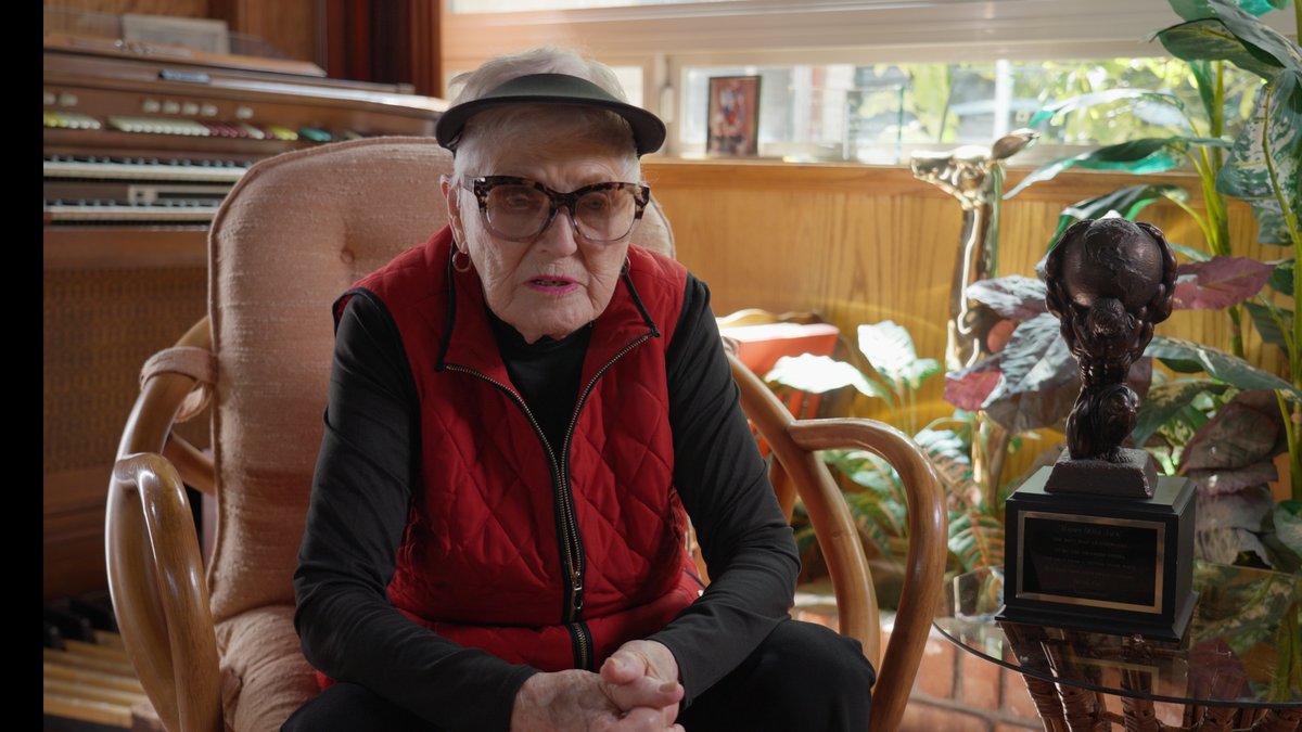 Elaine LaLanne in the film's modern color grade